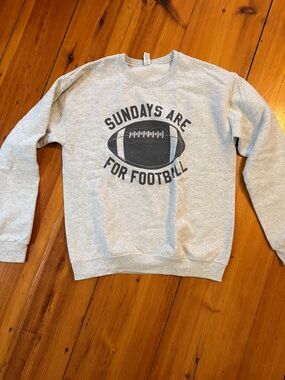 Super Soft Gray 'Sundays Are For Football' Crewneck Sweatshirt